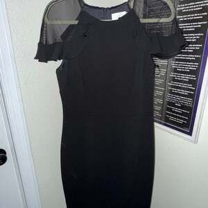 Eliza J Ruffle Sleeve Cocktail Dress